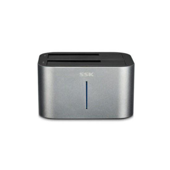 SSK DK100 2-Bay for 2.5 3.5 HDD SSD USB 3.0 to Adapter Hard Drive Enclosure Docking Station