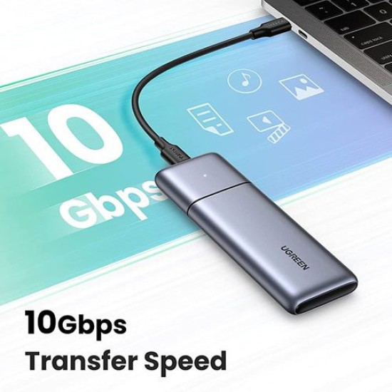 UGREEN M.2 SATA/NVME DUAL PROTOCOL SSD ENCLOSURE CM389 (80863)