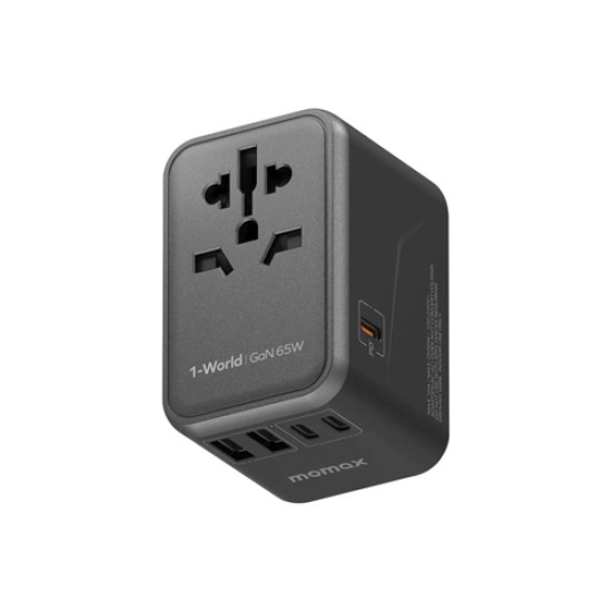 MOMEX 1-WORLD 65W GAN UNIVERSEL TRAVEL ADAPTER(UA8) MOMEX 1-WORLD 65W GAN UNIVERSEL TRAVEL ADAPTER(UA8)